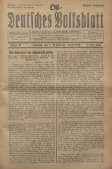 Ost-Deutsches Volksblatt.Jg.7, Folge 23 (3 Brachmond [Juni] 1928) = Jg.21
