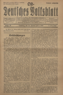 Ost-Deutsches Volksblatt.Jg.7, Folge 29 (15 Heuert [Juli] 1928) = Jg.21 + dod.