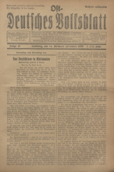 Ost-Deutsches Volksblatt.Jg.7, Folge 42 (14 Gilbhart [Oktober] 1928) = Jg.21 + dod.