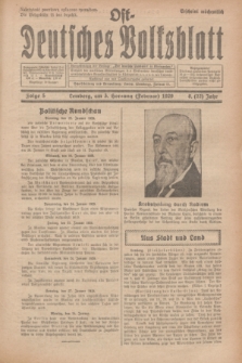 Ost-Deutsches Volksblatt.Jg.8, Folge 5 (3 Hornung [Februar] 1929) = Jg.22 + dod.