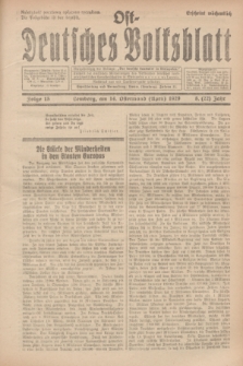 Ost-Deutsches Volksblatt.Jg.8, Folge 15 (14 Ostermond [April] 1929) = Jg.22 + dod.