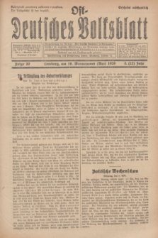 Ost-Deutsches Volksblatt.Jg.8, Folge 20 (19 Wonnemond [Mai] 1929) = Jg.22 + dod.