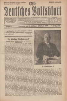 Ost-Deutsches Volksblatt.Jg.8, Folge 42 (20 Gilbhart [Oktober] 1929) = Jg.22 + dod.