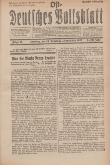 Ost-Deutsches Volksblatt.Jg.8, Folge 45 (10 Nebelung [November] 1929) = Jg.22 + dod.