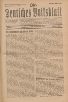 Ost-Deutsches Volksblatt.Jg.10, Folge 15 (12 Ostermond [April] 1931) = Jg.24
