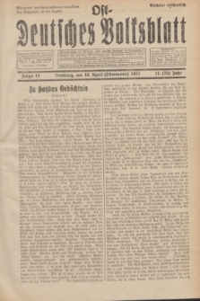 Ost-Deutsches Volksblatt.Jg.11, Folge 15 (10 Ostermond [April] 1932) = Jg.25 + dod.