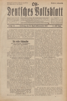 Ost-Deutsches Volksblatt.Jg.11, Folge 16 (17 Ostermond [April] 1932) = Jg.25 + dod.
