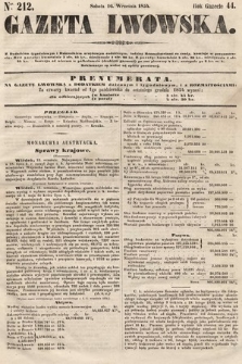 Gazeta Lwowska. 1854, nr 212