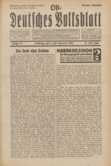 Ost-Deutches Volksblatt.Jg.11, Folge 27 (3 Heuert [Juli] 1932) = Jg.25 + dod.