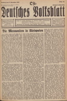 Ost-Deutsches Volksblatt.[Jg.11], Folge 48 (27 November 1932)