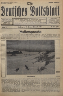 Ost-Deutsches Volksblatt.Jg.12, Folge 5 (29 Januar [Gismond] 1933) = Jg.26