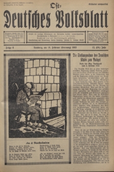 Ost-Deutsches Volksblatt.Jg.12, Folge 8 (19 Februar [Dornung] 1933) = Jg.26