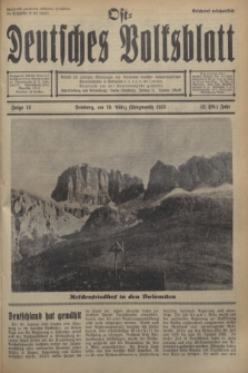 Ost-Deutsches Volksblatt.Jg.12, Folge 12 (19 März [Lenzmond] 1933) = Jg.26