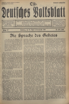 Ost-Deutsches Volksblatt.Jg.12, Folge 17 (23 April [Ostermond] 1933) = Jg.26