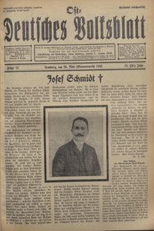 Ost-Deutsches Volksblatt.Jg.12, Folge 21 (21 Mai [Wonnemond] 1933) = Jg.26