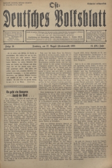 Ost-Deutsches Volksblatt.Jg.12, Folge 35 (27 Erntemond [August] 1933) = Jg.26