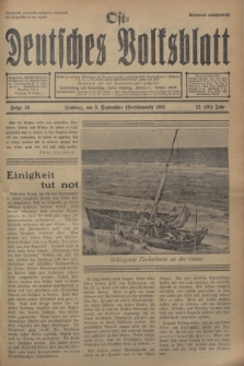 Ost-Deutsches Volksblatt.Jg.12, Folge 36 (3 Herbstmond [September] 1933) = Jg.26 + dod.