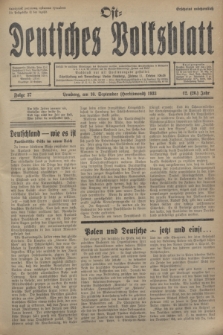 Ost-Deutsches Volksblatt.Jg.12, Folge 37 (10 Herbstmond [September] 1933) = Jg.26 + dod.