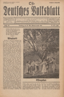 Ost-Deutsches Volksblatt.Jg.13, Folge 20 (20 Wonnemond [Mai] 1934) = Jg.27 + dod.