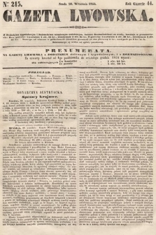 Gazeta Lwowska. 1854, nr 215