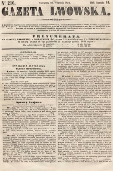 Gazeta Lwowska. 1854, nr 216