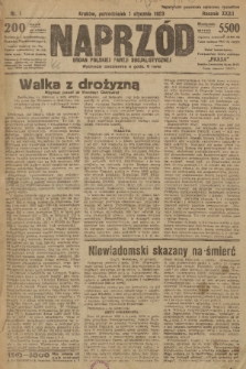 Naprzód : organ Polskiej Partji Socjalistycznej. 1923, nr 1