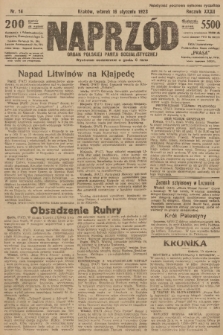 Naprzód : organ Polskiej Partji Socjalistycznej. 1923, nr 14