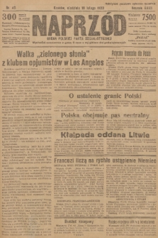 Naprzód : organ Polskiej Partji Socjalistycznej. 1923, nr 45