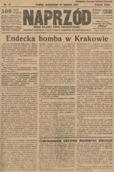 Naprzód : organ Polskiej Partji Socjalistycznej. 1923, nr 97