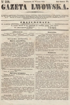 Gazeta Lwowska. 1854, nr 219