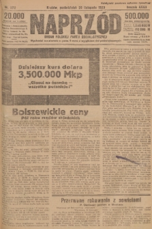 Naprzód : organ Polskiej Partji Socjalistycznej. 1923, nr 272