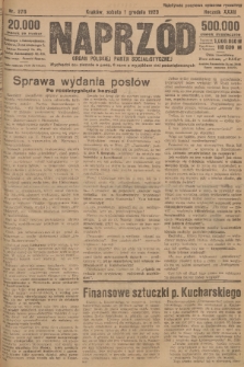 Naprzód : organ Polskiej Partji Socjalistycznej. 1923, nr 276 [nakład skonfiskowany]