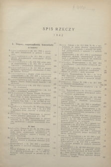 Wiadomości Urzędu Patentowego. R.19, Spis rzeczy (1942)