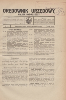 Orędownik Urzędowy Miasta Bydgoszczy.R.43, № 11 (24 września 1926)