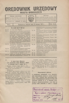 Orędownik Urzędowy Miasta Bydgoszczy.R.44, № 3 (15 lutego 1927)