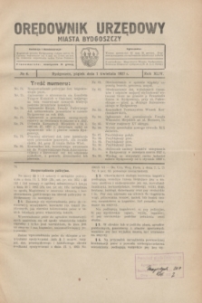 Orędownik Urzędowy Miasta Bydgoszczy.R.44, № 6 (1 kwietnia 1927)