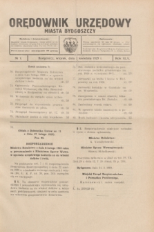 Orędownik Urzędowy Miasta Bydgoszczy.R.45[!], № 7 (2 kwietnia 1929)