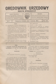 Orędownik Urzędowy Miasta Bydgoszczy.R.45, № 7 (1 kwietnia 1928)