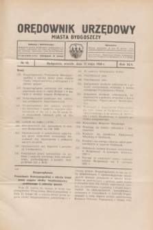 Orędownik Urzędowy Miasta Bydgoszczy.R.45, № 10 (15 maja 1928)