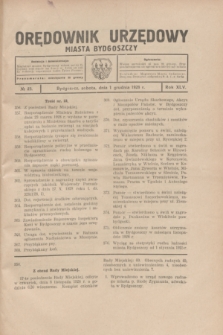 Orędownik Urzędowy Miasta Bydgoszczy.R.45, № 23 (1 grudnia 1928)