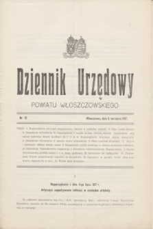 Dziennik Urzędowy Powiatu Włoszczowskiego.1917, nr 12 (6 września)