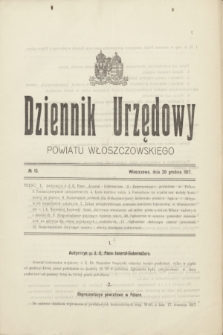 Dziennik Urzędowy Powiatu Włoszczowskiego.1917, nr 15 (20 grudnia)