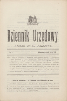 Dziennik Urzędowy Powiatu Włoszczowskiego.1918, nr 2 (6 marca)