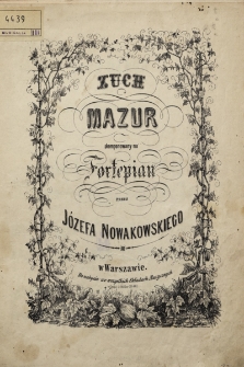 Zuch Mazur : skomponowany na fortepian