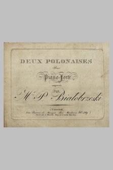 Deux polonaises : pour piano-forte