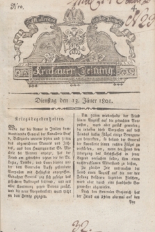 Krakauer Zeitung.1801, Nro. 4 (13 Jäner) + dod.