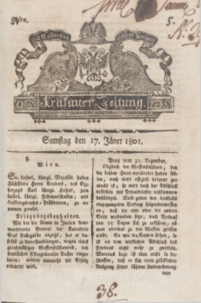 Krakauer Zeitung.1801, Nro. 5 (17 Jäner) + dod.