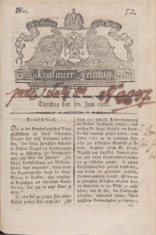 Krakauer Zeitung.1801, Nro. 52 (30 Juni) + dod.