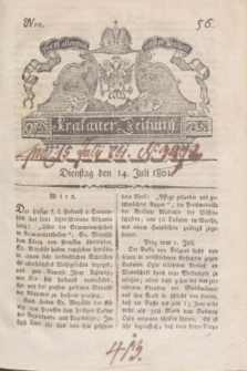 Krakauer Zeitung.1801, Nro. 56 (14 Juli) + dod.