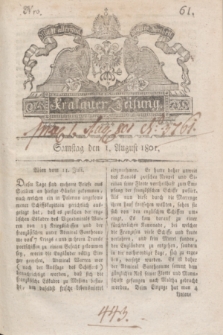 Krakauer Zeitung.1801, Nro. 61 (1 August) + dod.
